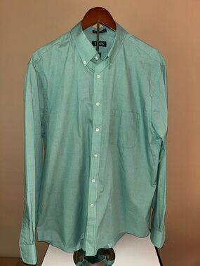 Chaps Seafoam Green Long-Sleeve Button-Down Shirt